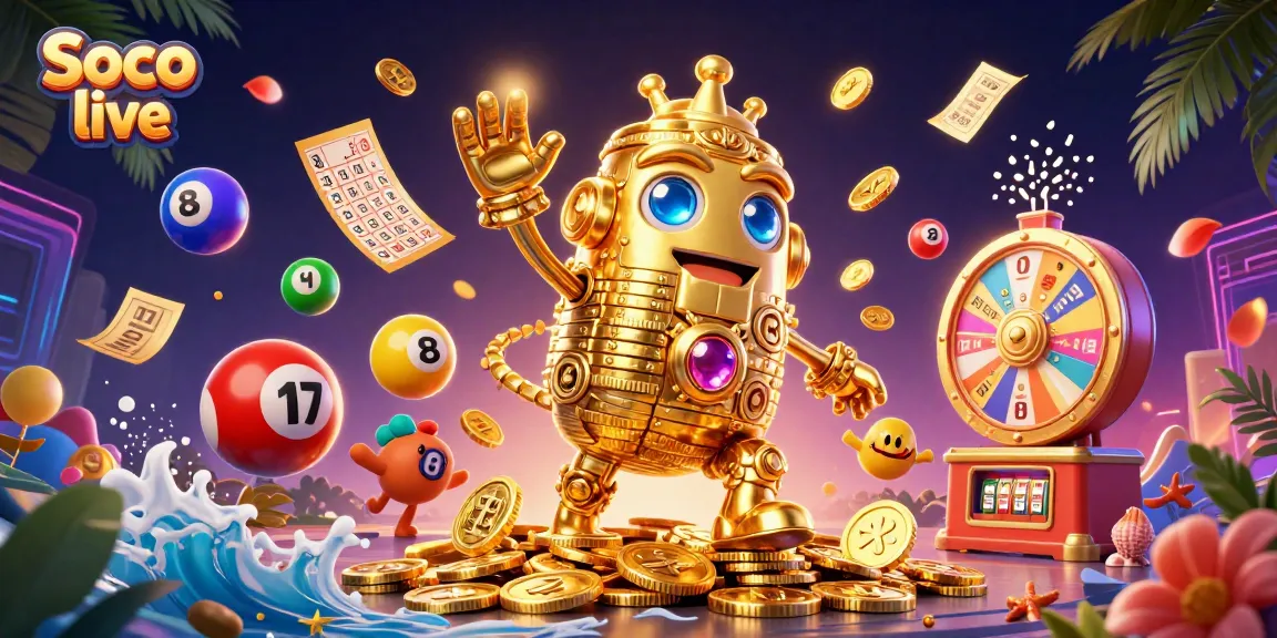 Soco live offers thrilling lottery action with vibrant balls, dynamic visuals, and engaging golem character.
