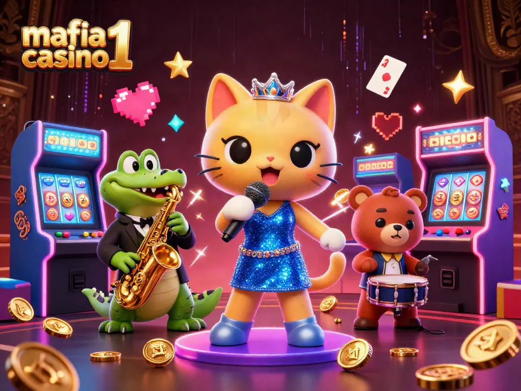 Immerse in mafia casino 1 action with lively characters and vibrant game elements.