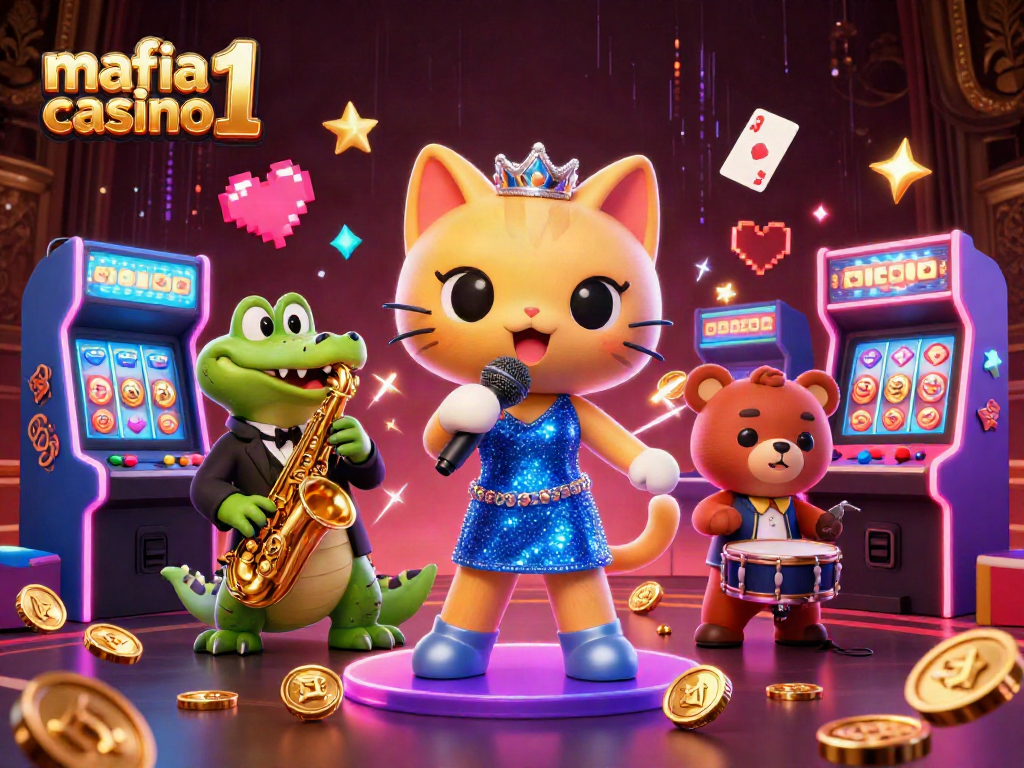 Immerse in mafia casino 1 action with lively characters and vibrant game elements.