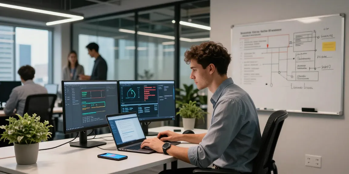 Team delivering managed IT services London in a modern office with real-time support metrics.