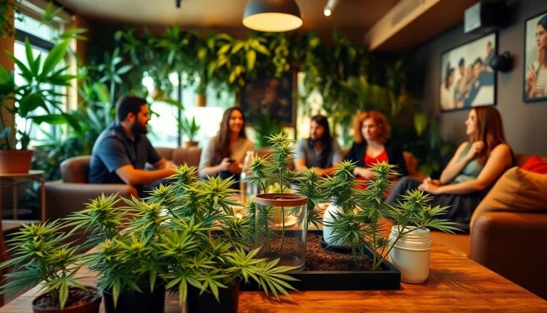 Asociación de cannabis Lloret de Mar, members enjoying a cozy and relaxing atmosphere in a social club.