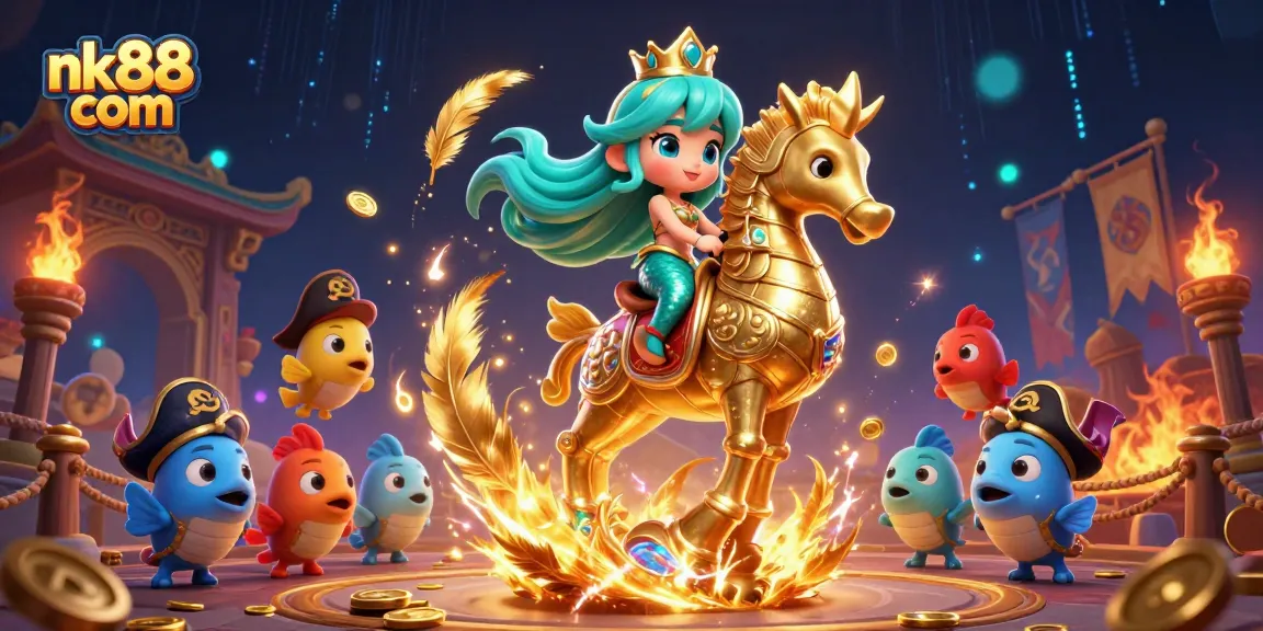 Experience the excitement of nk88 com with vibrant casino scenes and engaging mermaid characters.