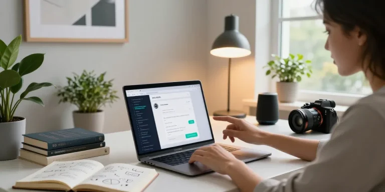 Engaging spicy ai conversation in a cozy digital workspace with chatbot interface.